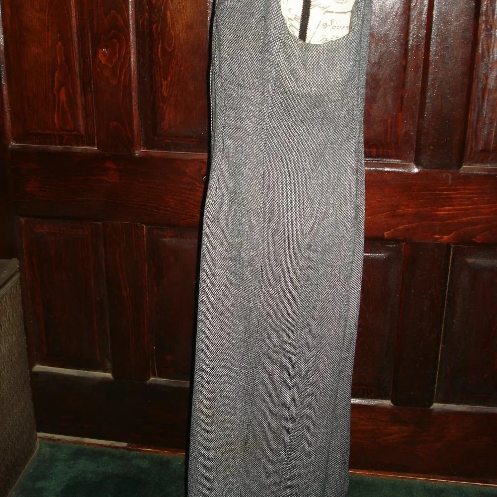 Grey & Black Midi dress & cover - Picture 5 of 7